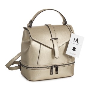 Rucsac dama din piele naturala DiAmanti Enna Oro